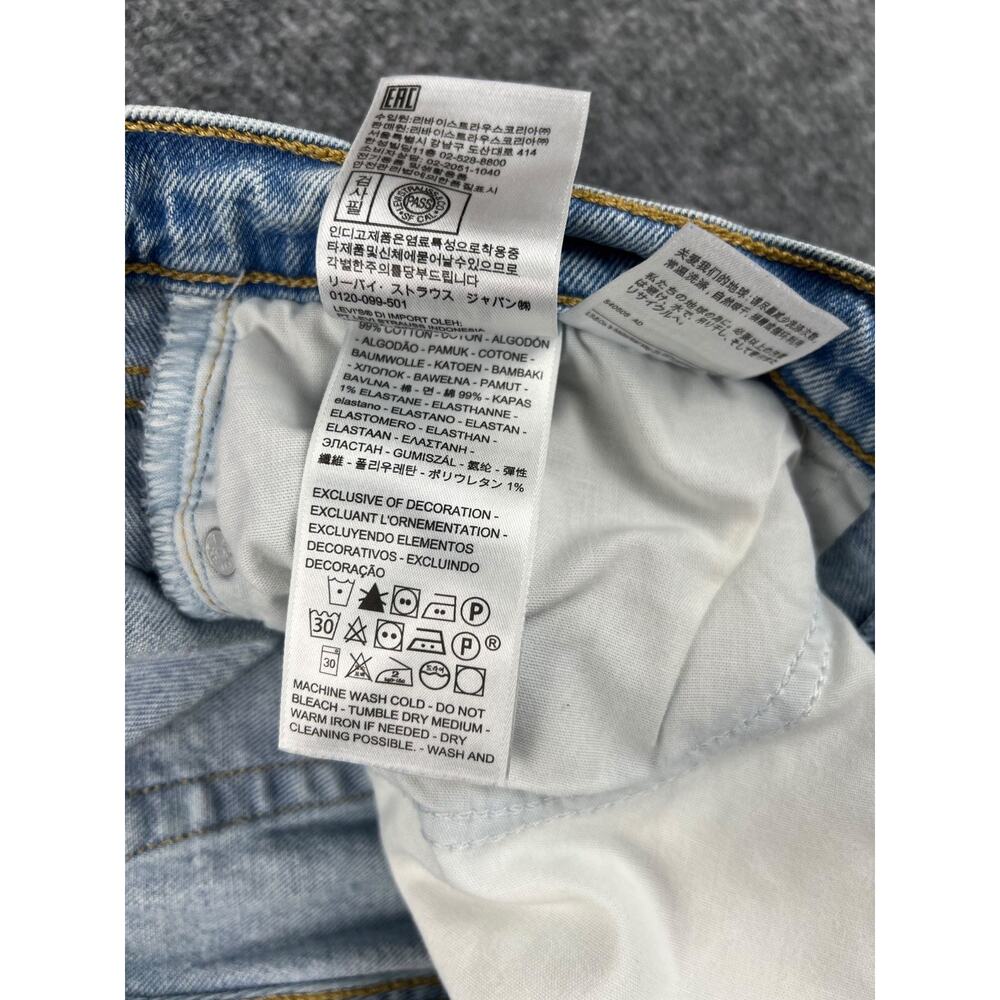 Levis Wedgie Straight Crop Jeans Womens 29 Blue Stretch Button Fly #828 - Picture 12 of 12